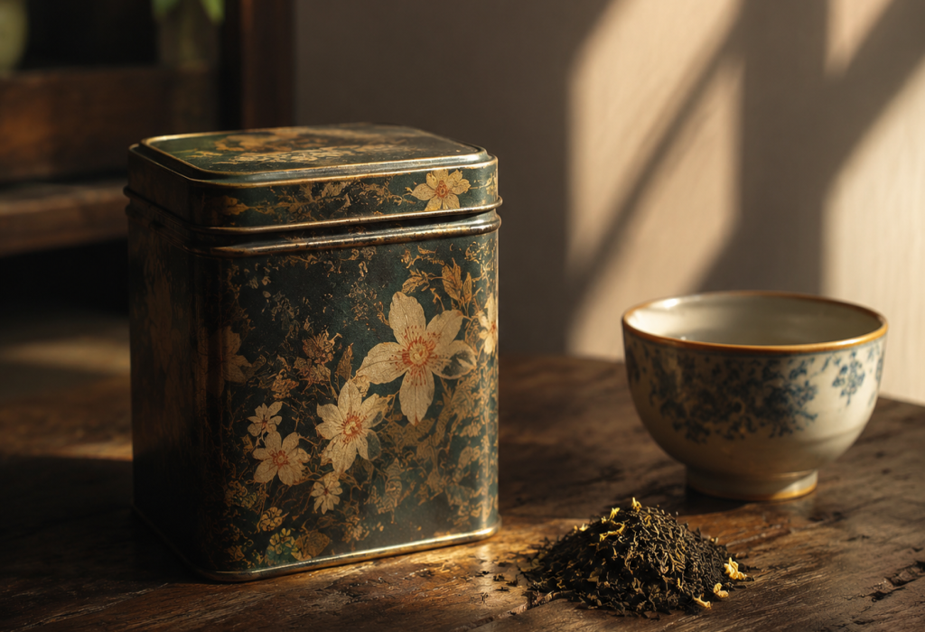 ظرف حلبی چای